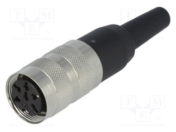 Connector: M16; female; for cable; IP40; plug; soldering; 300V; 5A
