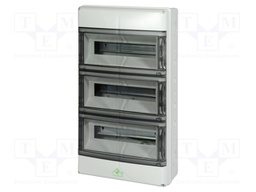 Enclosure: for modular components; IP65; grey; No.of mod: 42; IK08