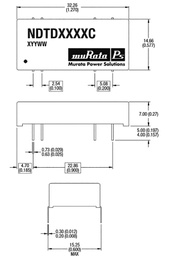 Converter: DC/DC; 3W; Uin: 9÷18V; Uout: 12VDC; Uout2: -12VDC; DIP