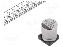 Capacitor: electrolytic; low impedance; SMD; 560uF; 25VDC; Ø8x10mm
