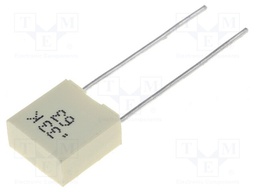 Capacitor: polyester; 330nF; 40VAC; 63VDC; Pitch: 5mm; ±10%