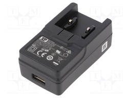 Power supply: switched-mode; voltage source; 5VDC; 1A; 6W; Out: USB