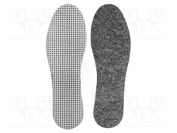 Inserts for shoes; Size: 44; felt,aluminium foil,sponge; thermal