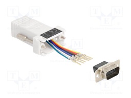 Adapter; D-Sub 9pin plug,RJ12 socket; white