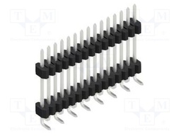 Connector: pin strips; pin header; male; PIN: 15; 1.27mm; SMT; 1x15