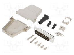 D-Sub; PIN: 25; male; shielded,with strain relief; straight