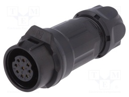 Plug; Connector: circular; size 16; 02; female; PIN: 9; for latch