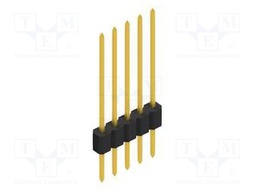 Connector: pin strips; pin header; male; PIN: 5; 1.27mm; THT; 1x5