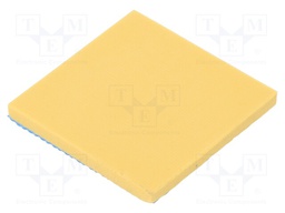 Heat transfer pad: silicone; L: 25.4mm; W: 25.4mm; Colour: golden