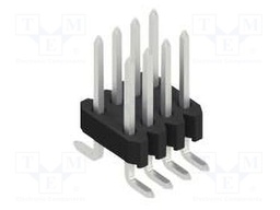 Connector: pin strips; pin header; male; PIN: 8; 1.27mm; SMT; 2x4
