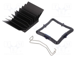Heatsink: extruded; grilled; black; L: 31mm; W: 31mm; H: 14.5mm