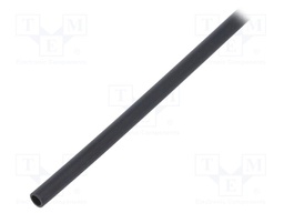 Heat shrink sleeve; glued; 3: 1; 3mm; L: 1.2m; black; polyolefine