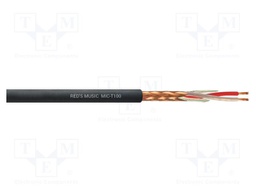 Wire: microphone cable; black; Cu; -25÷65°C; PVC; Package: 500m