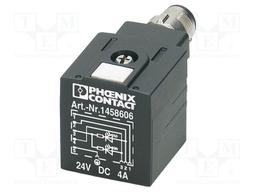 Adapter; M12 male,valve connector format A; PIN: 5; angled; 4+PE