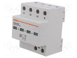 Surge arrestor; Type 1+2; Poles: 4; In 8/20us: 20kA; 320VAC; IP20