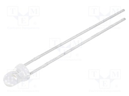 LED; 3mm; green; 140÷310mcd; 45°; Front: convex; Pitch: 2.54mm