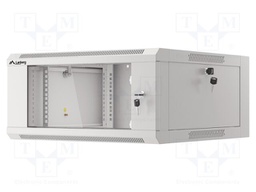 Enclosure: rack cabinet; Standard: 19"; 4U; grey; 600mm; hanging