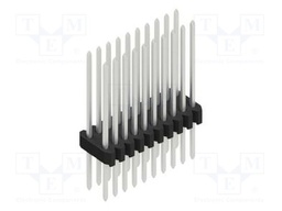Connector: pin strips; pin header; male; PIN: 20; 1.27mm; THT; 2x10