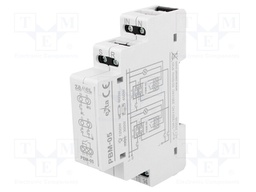 Relay: installation; bistable; NO; Ucoil: 230VAC; 90x17.5x66mm