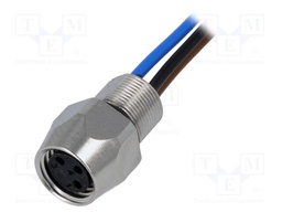 Connector: M8; female; PIN: 3; straight; with lead; socket; 0.5m