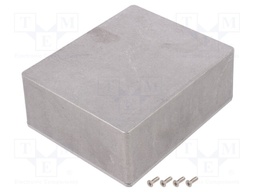 Enclosure: multipurpose; 1590; X: 121mm; Y: 145mm; Z: 52mm; aluminium