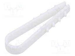 Holder; 100pcs; RoundDowel; Body: white; 8mm