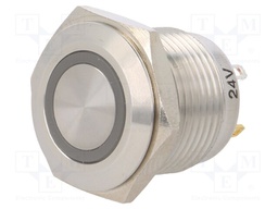 Switch: vandal resistant; Pos: 2; SPST-NO; 2A/36VDC; IP65; OFF-(ON)