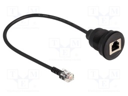 Cable: telephone; connection 1: 1; RJ12 socket,RJ12 plug; black
