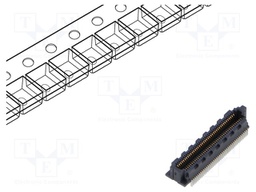 Connector: PCB to PCB; female; PIN: 40; 0.4mm; SS4; gold-plated; SMT