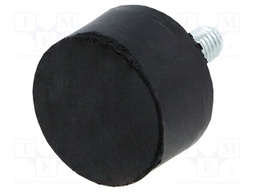 Vibroisolation foot; Ø: 25mm; H: 15mm; Shore hardness: 40±5; 320N