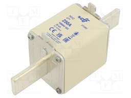 Fuse: fuse; gPV; 250A; 1kVDC; ceramic,silver; NH2