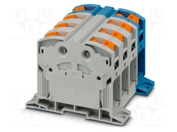 Splice terminal: rail; PA; L: 108.3mm; ways: 4; terminals: 8; W: 124mm