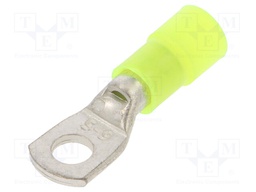 Tip: ring tube; M5; Ø: 5.2mm; 4÷6mm2; crimped; for cable; insulated