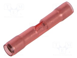Tip: butt splice; 0.25÷1.65mm2; crimped; for cable; insulated; red
