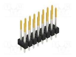 Connector: pin strips; pin header; male; PIN: 16; 2.54mm; THT; 2x8