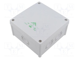 Enclosure: junction box; X: 127mm; Y: 127mm; Z: 70mm; IP66; grey; ABOX