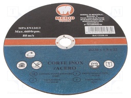 Cutting wheel; Ø: 230mm; Application: for metal,stainless steel