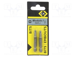 Screwdriver bit; PlusMinus cross PZ-type; SL/PZ1; 2pcs.