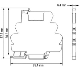 Relay: interface; SPDT; Ucntrl: 60VDC; Ucntrl: 60VAC; 6A; DIN