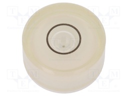 Spirit level; H: 9mm; Ømount.hole: 18mm; plastic; Body: white