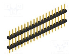 Connector: pin strips; pin header; male; PIN: 19; 2mm; THT; 1x19