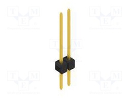 Connector: pin strips; pin header; male; PIN: 2; 2.54mm; THT; 1x2