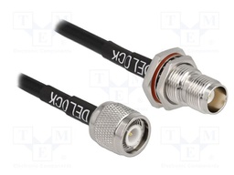 Cable; 600mm; TNC male,TNC female; black; Øcable: 4.95mm; 50Ω