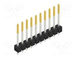 Connector: pin strips; pin header; male; PIN: 10; 2.54mm; THT; 1x10