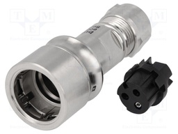 Connector: circular; plug; female; PIN: 3; Buccaneer 6000; 16A; 277V