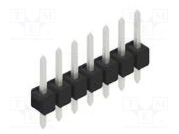 Connector: pin strips; pin header; male; PIN: 7; 2.54mm; THT; 1x7