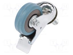 Transport wheel; Ø: 50mm; W: 17mm; H: 69mm; torsional with lock
