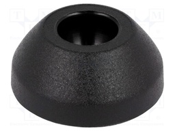 Foot; Base dia: 24mm; polyamide; H: 10.4mm; Mount.hole diam: 10mm