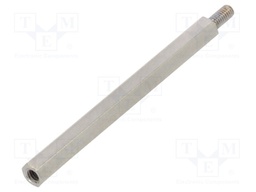 Screwed spacer sleeve; Int.thread: M2,5; 45mm; Ext.thread: M2,5