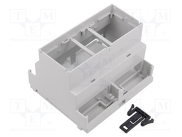 Enclosure: for DIN rail mounting; light grey; No.of mod: 6